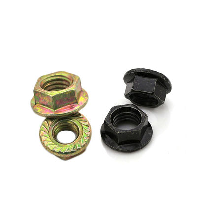 SAE J995 Gr.8 Non Serrated IFI-145 Fine Thread Hex Flange Nuts ชุบสังกะสีสีเหลือง