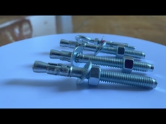 M6 เหล็กกล้าคาร์บอน 1/4 นิ้วพุกชุบสังกะสีลิ่มทนต่อการกัดกร่อน